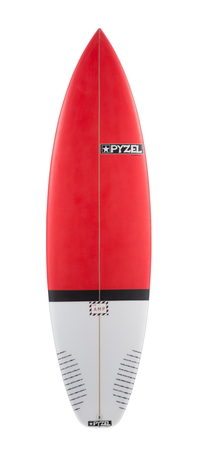 The Amp surfboard model deck
